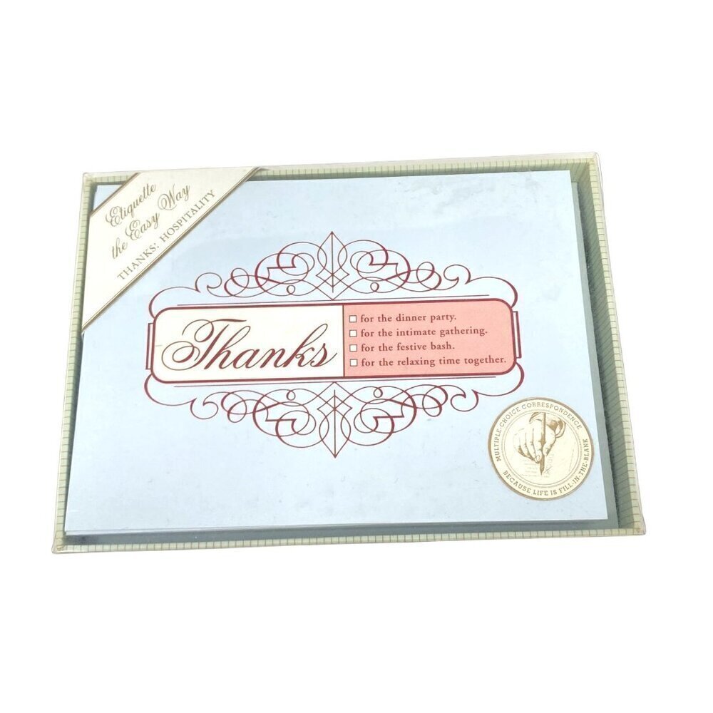 Knock Knock Thank You 12 Notecards Envelopes Hospitality Stationery